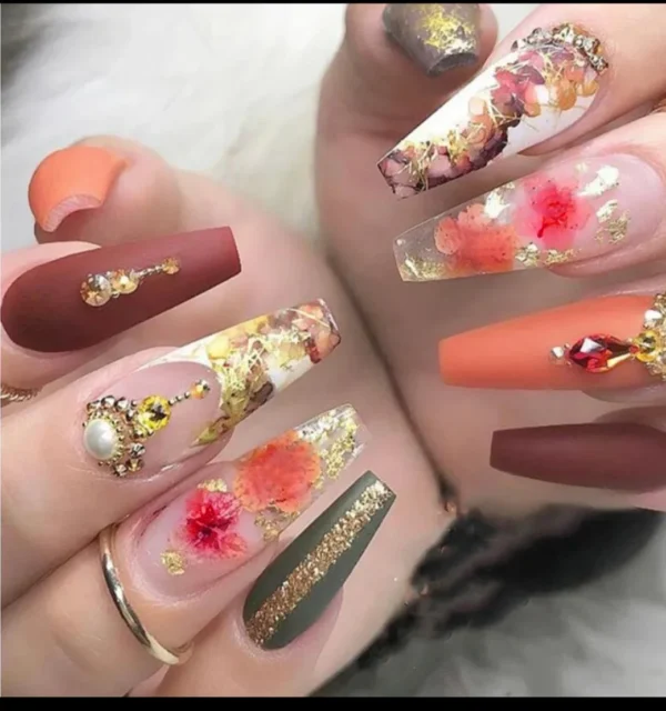 5 Mrs-Blackrose #5 Press On Nails – Elegant Reusable Nail Set