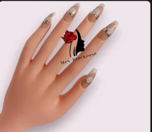Mrs-Blackrose HM005 Press On Nails – Elegant & Reusable
