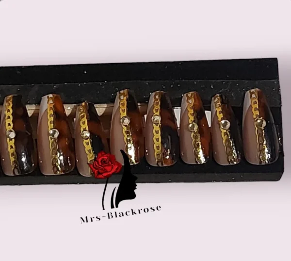 Mrs-Blackrose HM006 Press On Nails – Elegant & Reusable