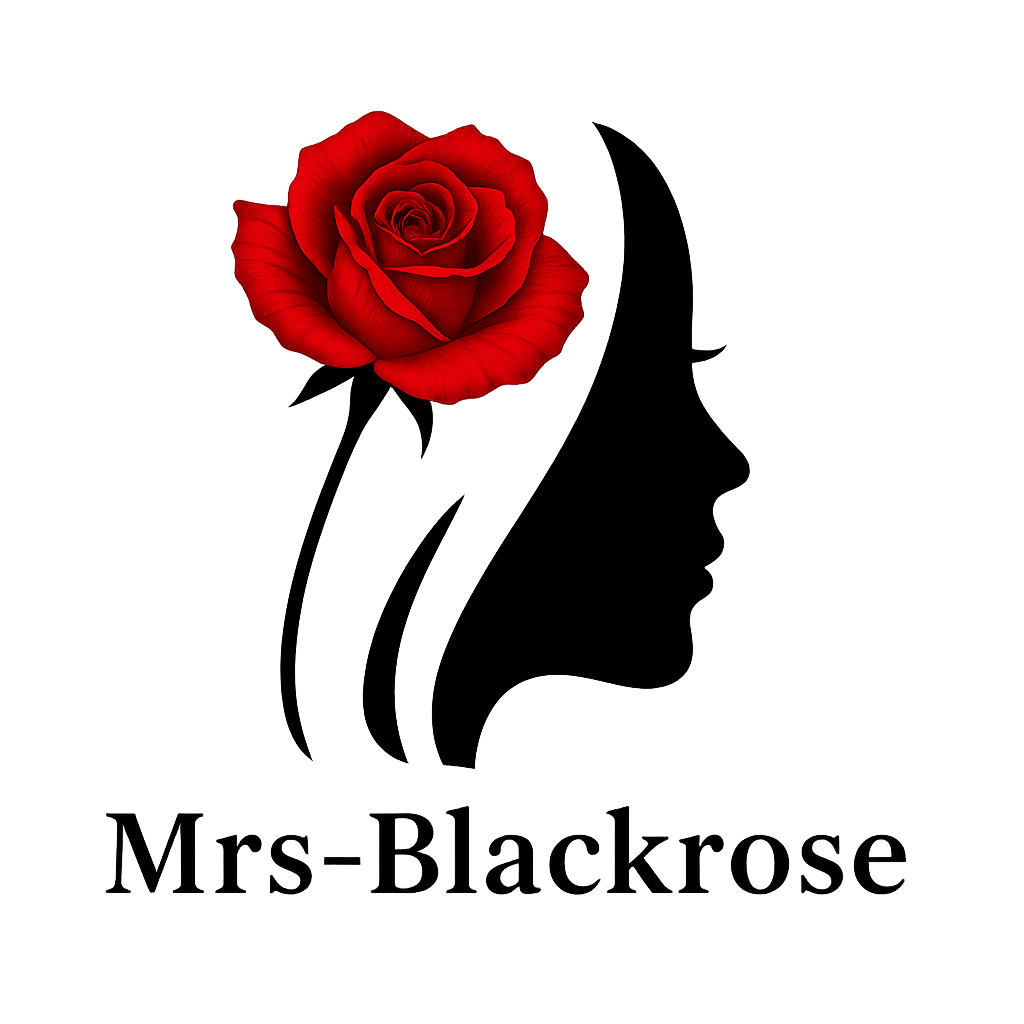 Logo Mrs-Blackrose zwart transparant